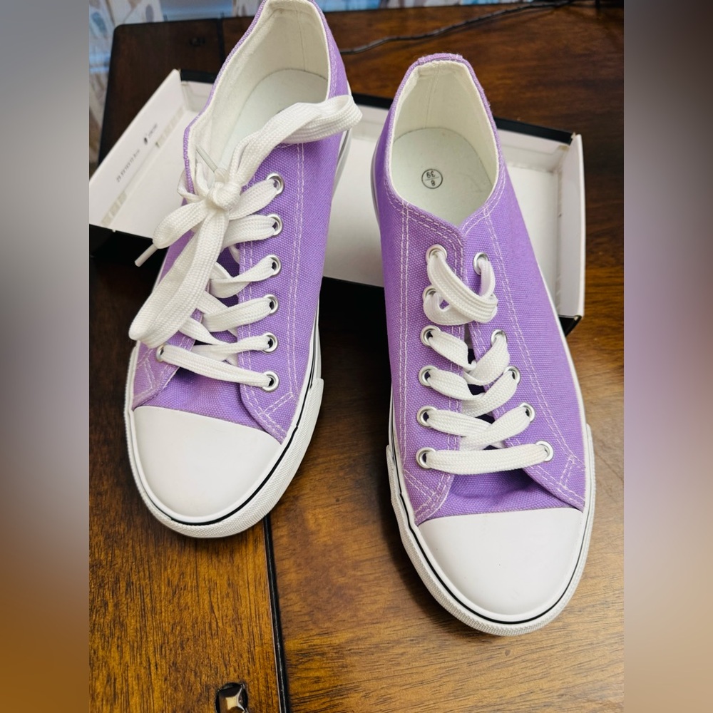 Lavender Canvas Sneakers